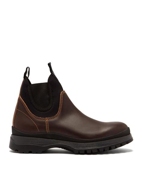 prada brixxen leather chelsea boot|Prada Brixxen Chelsea Boot (Men) .